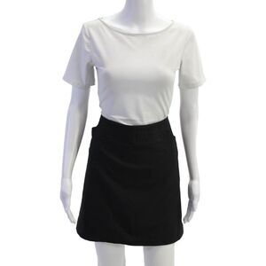 Nike Golf Womens Solid Zip Up Mini Activewear Skort Black Size 16